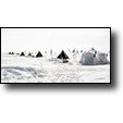 The first tents at the GISP2 drilling site. Scott tents, like these, and other tents were used as living quarters for most of the field team. (MCM)